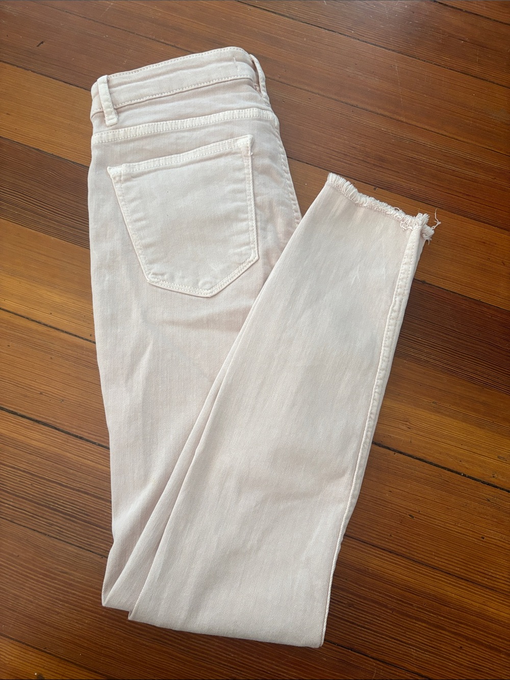 Light Pink Zara Cropped Skinny Jeans